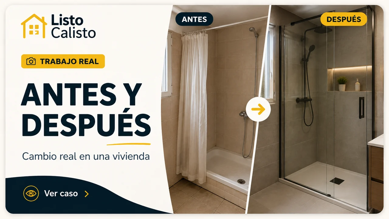 Antes y después de un trabajo real